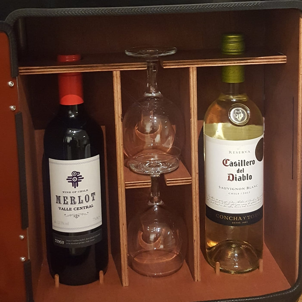 Wooden Insert - 2 Wine Bottles - Jerry Can Mini Bar